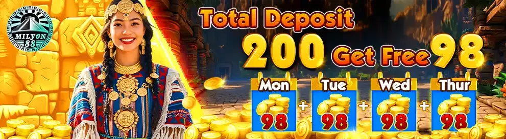 Total Deposit ₱200, Get ₱98 — Milyon88 promotion